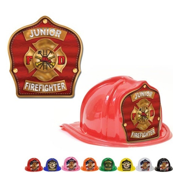 Chief's Choice Kid's Firefighter Hat, Gold Maltese Design, Stock