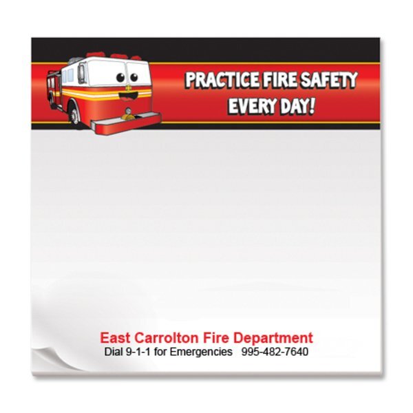 Practice Fire Safety Every Day, 25 Sheet Sticky Pad
