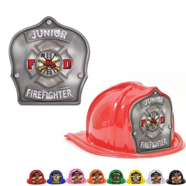 Chief's Choice Kid's Firefighter Hat, Maltese Cross Silver Background, Stock