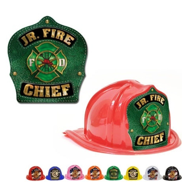 Chief's Choice Kid's Firefighter Hat, Green Maltese Design, Stock