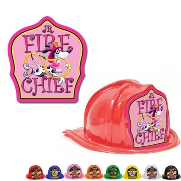 Chief's Choice Kid's Firefighter Hat, Jr. Fire Chief Pink Design, Stock
