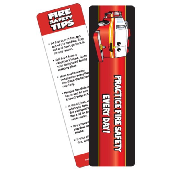 Practice Fire Satety Fire Truck Bookmark, Stock