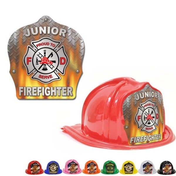 Chief's Choice Kid's Firefighter Hat, Flame Design, Stock