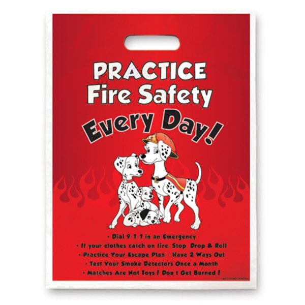 Digital Practice Fire Safety Plastic Handle Bag, Stock