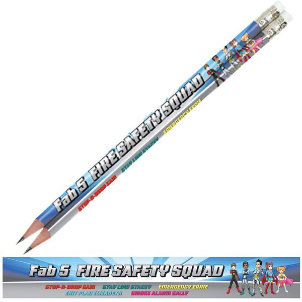 Fab 5 Fire Safety Squad, Stock Full Color Pencil