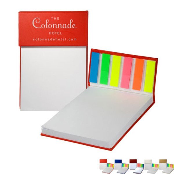 Hardcover Sticky Flag Jotter Pad, 4" x 6"