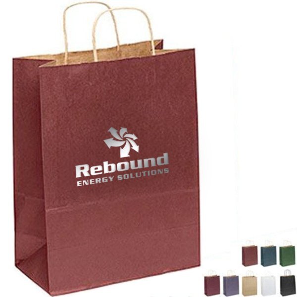 Matte Paper Shopper Bag, 10" x 13"