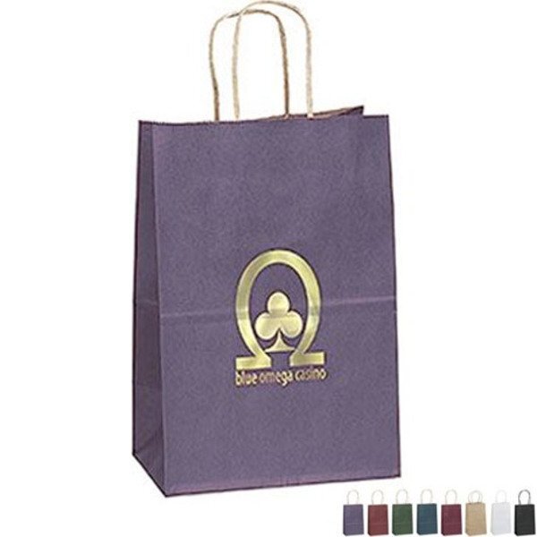Matte Paper Shopper Bag, 5-1/4" x 8-1/4"