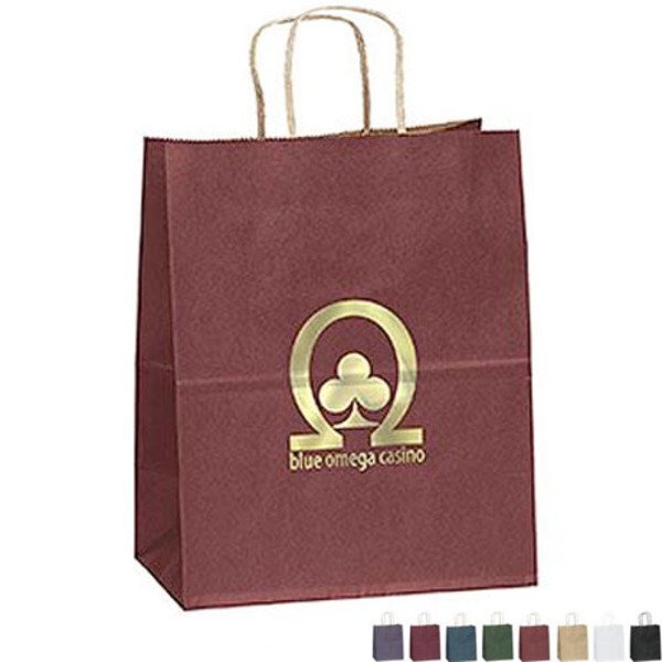 Matte Paper Shopper Bag, 7-3/4" x 9-3/4"