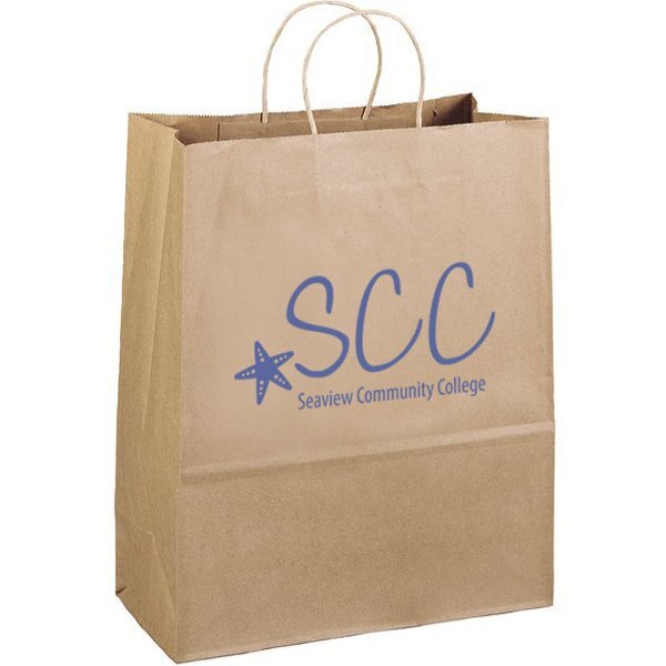 Eco Paper Shopper Bag, 13" x 15-3/4"