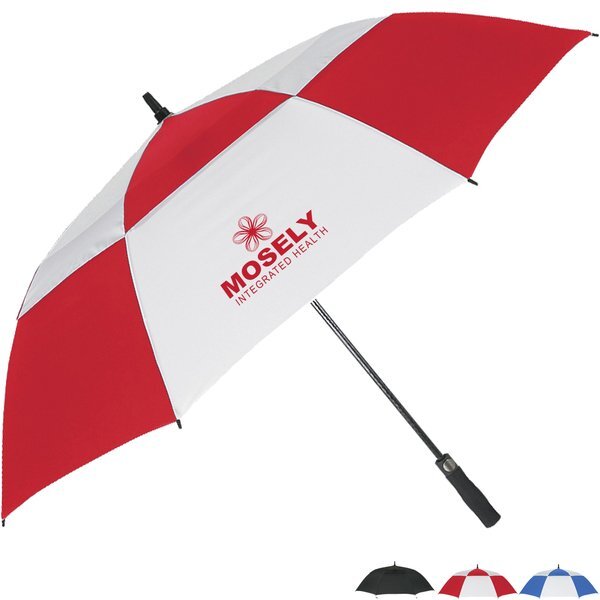 Storm Vented Nylon Windproof Umbrella, 58" Arc