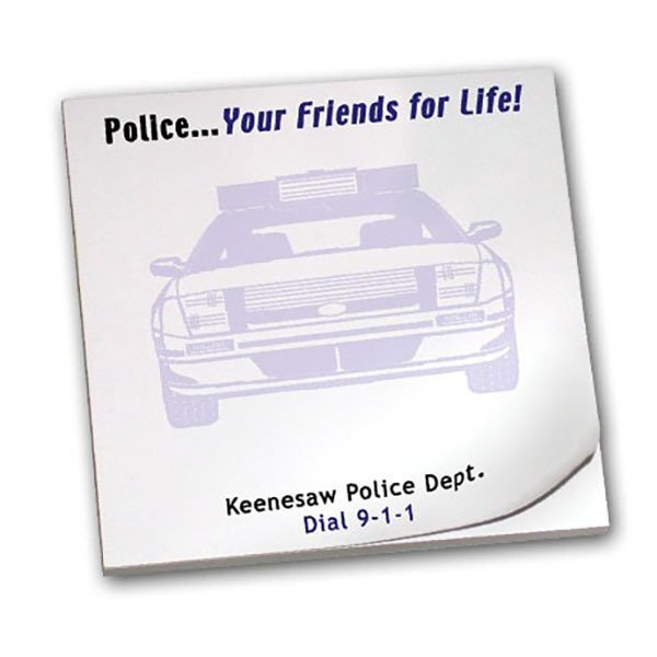 Police... Your Friends for Life! 50 Sheet Sticky Pad