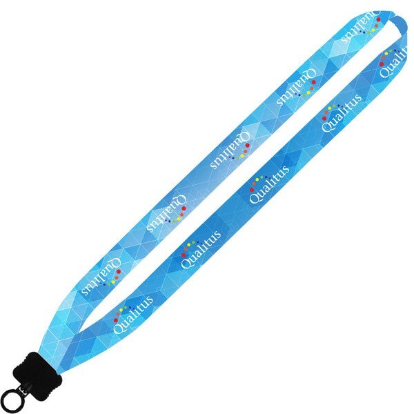 Dye-Sublimated Polyester Lanyard w/ O-ring Attachment, 1"
