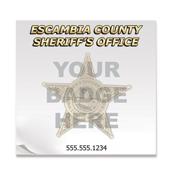 Sheriff Badge, 50 Sheet Sticky Pad