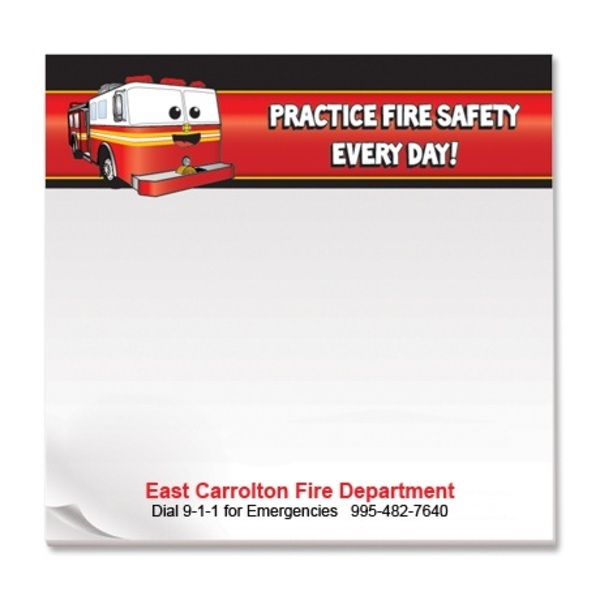 Practice Fire Safety Every Day, 50 Sheet Sticky Pad