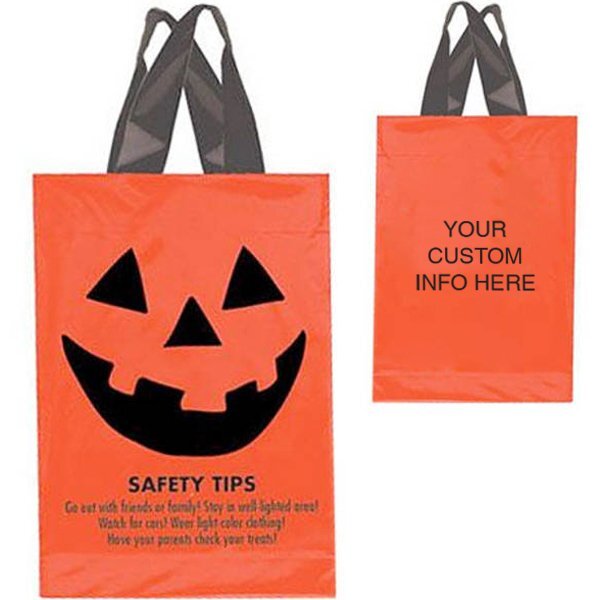 Halloween Plastic Soft Loop Handle Bag, 10" x 15"