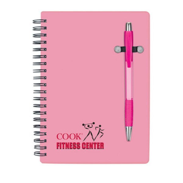 Pink Pen Buddy Notebook, 5" x 7"