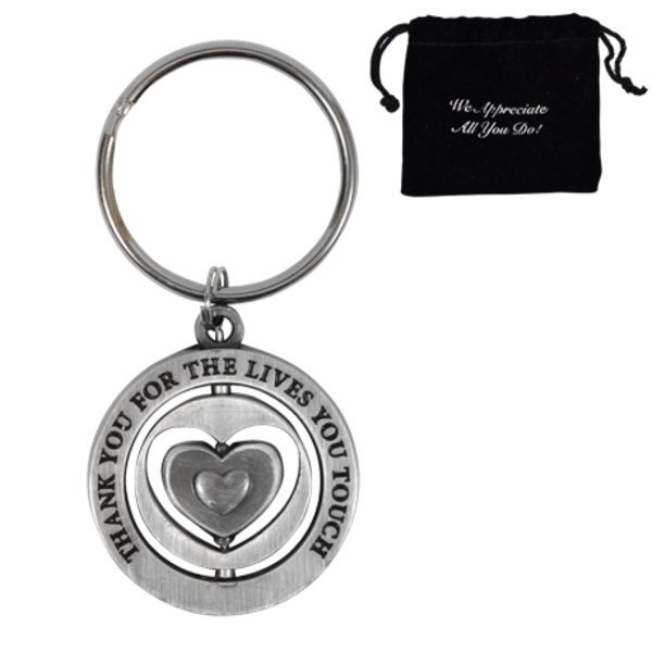 Thank You for the Lives You Touch, Appreciation Swivel Keychain, Stock - CLOSEOUT!