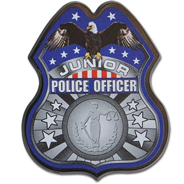 Junior Police Officer Badge, Full Color Imprint