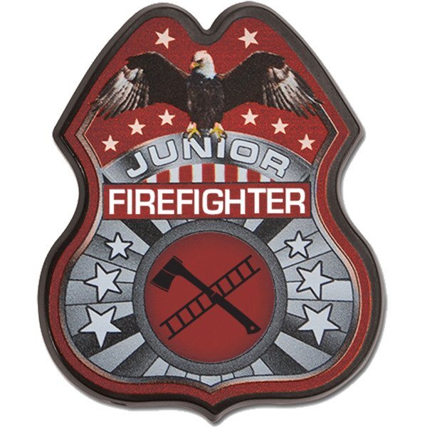 Junior Firefighter Badge, Full Color Imprint