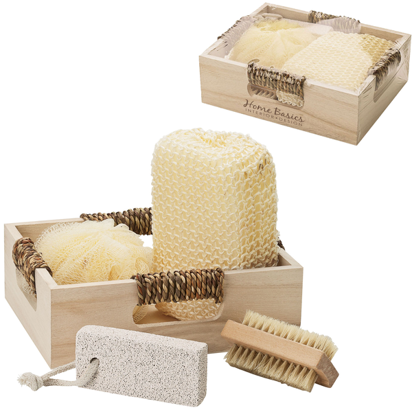 Getaway Four Piece Spa Kit in Wooden Box