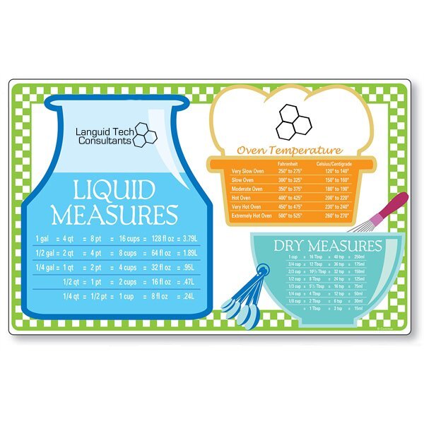 Cooking Measurements Cutting Mat