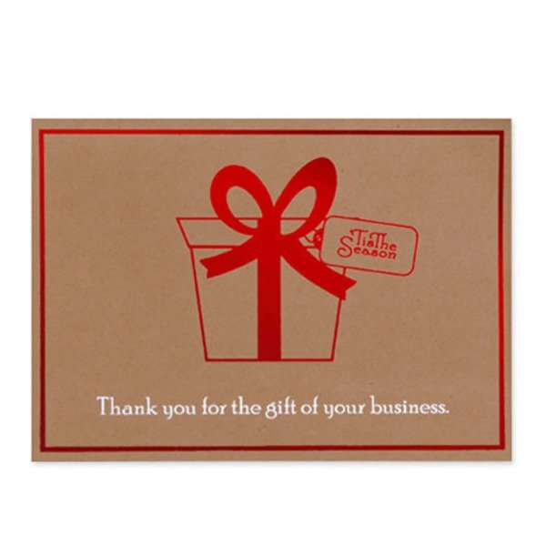 Thank You for the Gift of Your Business Holiday Greeting Card