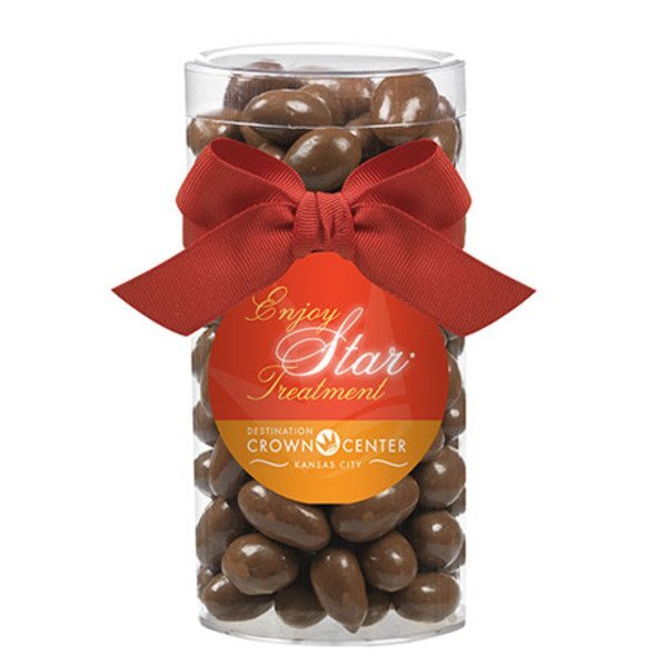 Elegant Large Gift Tube w/ Chocolate Almonds