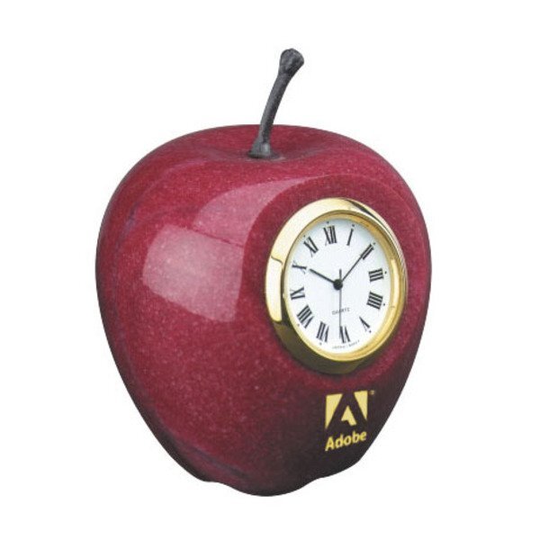 Marble Apple Clock