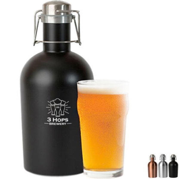 Classic Stainless Steel Growler, 64oz.