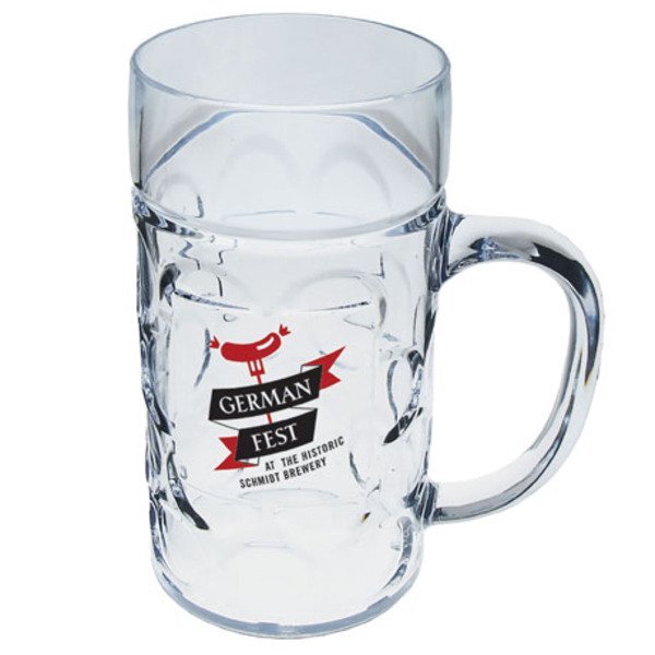 Plastic German Beer Mug, 1/2 Liter