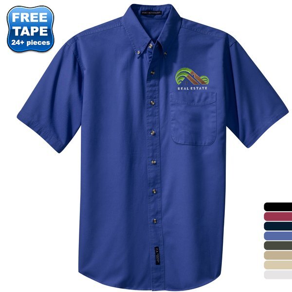 Port Authority® Cotton Twill Men's Short Sleeve Shirt