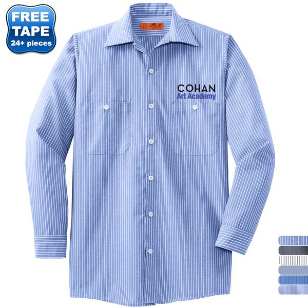 Red Kap® Striped Industrial Men's Work Shirt
