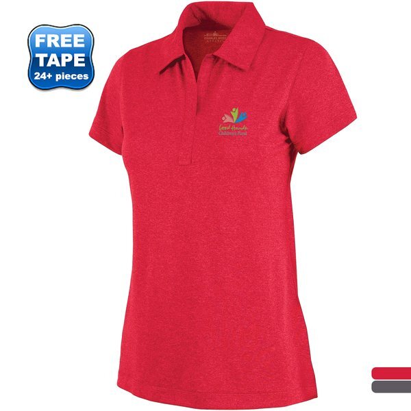 Charles River® Heathered Jersey Ladies' Performance Polo