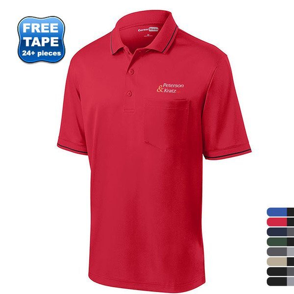 CornerStone® Select Snag-Proof Tipped Men's Polo with Pocket