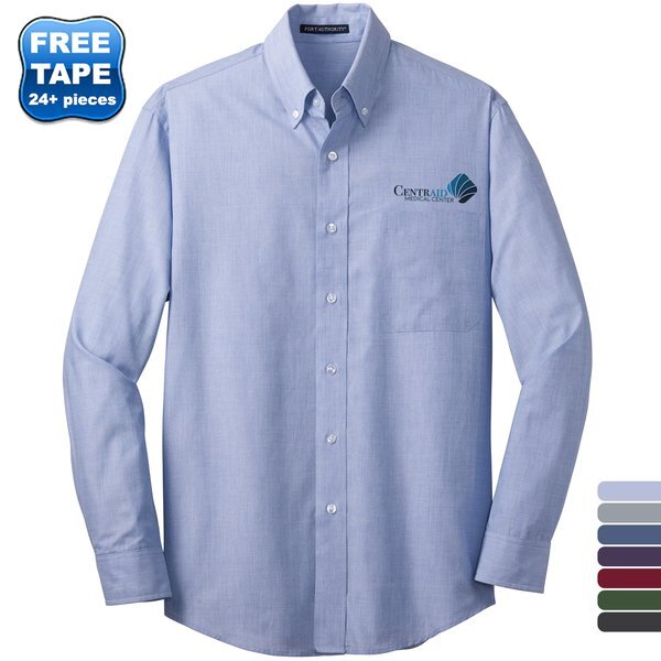 Port Authority® Crosshatch Easy Care Poplin Men's Shirt