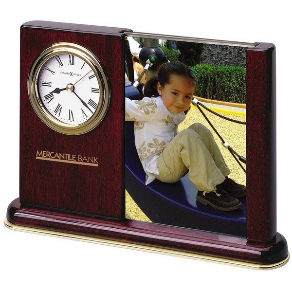 Howard Miller® Rosewood Portrait Caddy Frame & Clock Combination