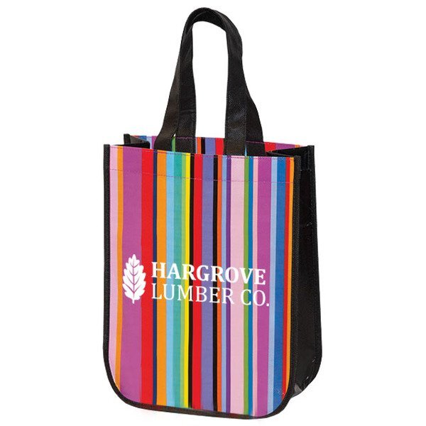 Mini Multi-Stripe Recycled Tote & Gift Bag