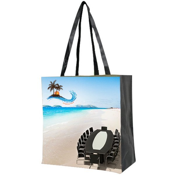Sublimated Non-Woven Gusseted Tote, Two-Sided