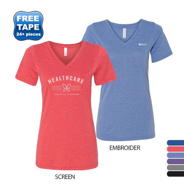 Bella + Canvas® Relaxed TriBlend Jersey V-Neck Ladies' Tee
