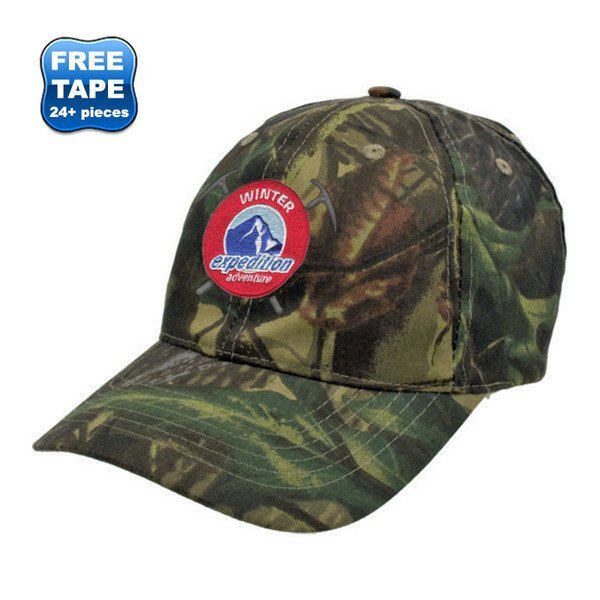 Forest Camouflage Cotton Twill Unconstructed Cap