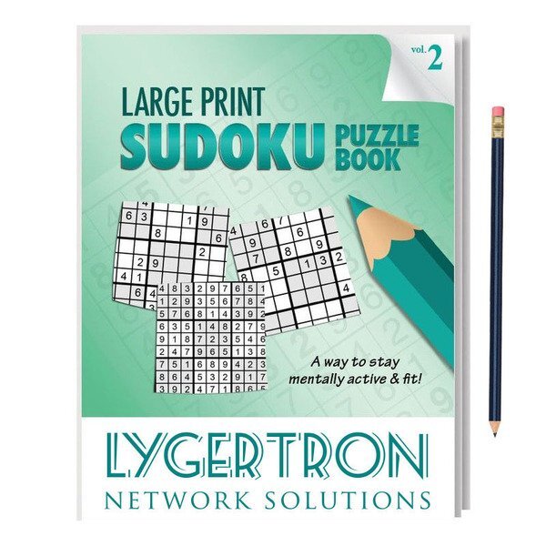 Large Print Sudoku Puzzle Book with Pencil - Vol. 2