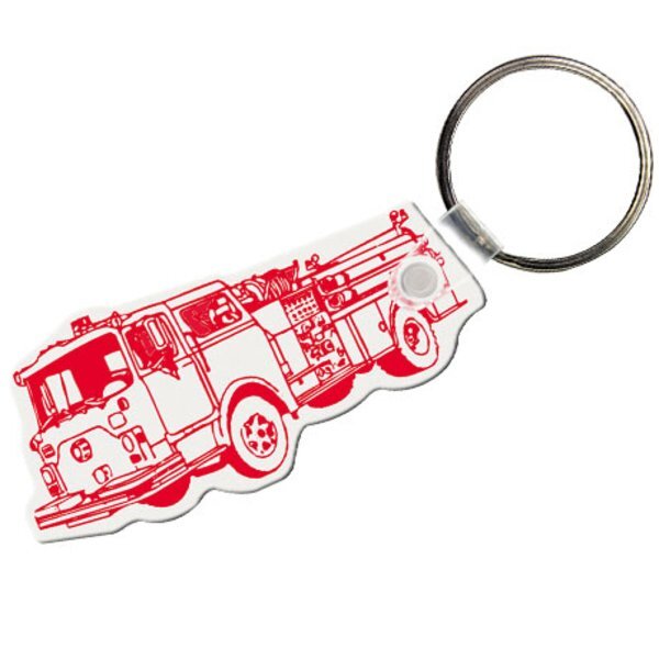 Soft Vinyl Key Tag, Fire Truck