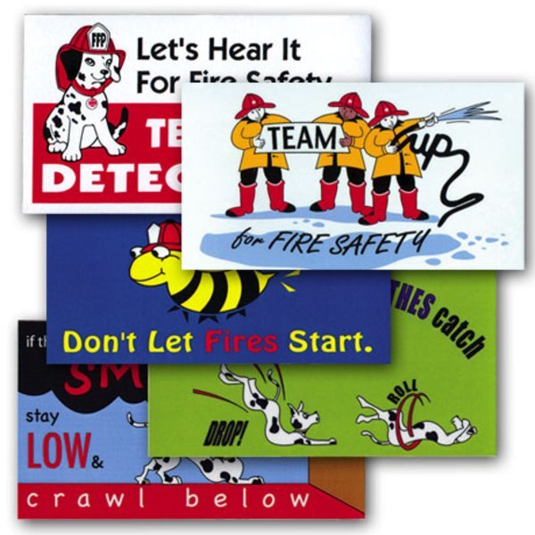 Fire Safety Assortment Business Card Magnets, Stock
