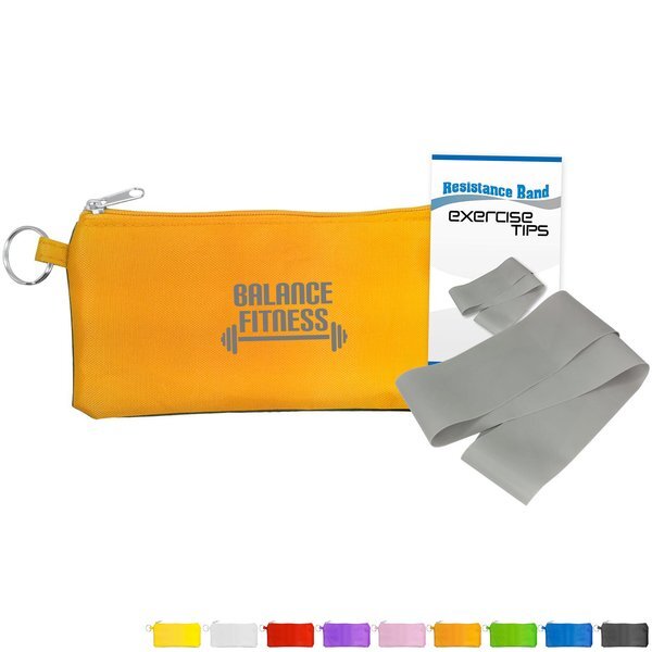 Stretchy Resistance Band With Travel Pouch