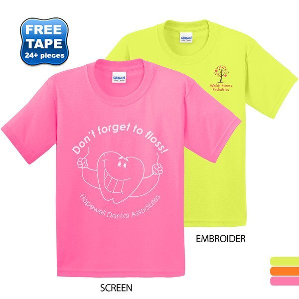 Gildan® Ultra Cotton™ 50/50 Youth Tee, Safety Colors