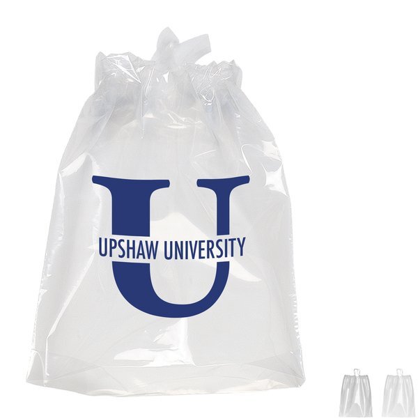 Poly Drawstring Plastic Bag, 9-1/2" x 12"