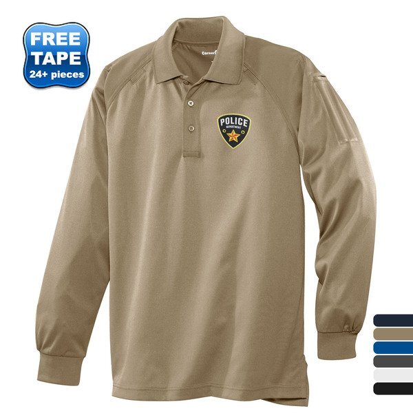 CornerStone® Select Snag-Proof Tactical Men's Performance Long Sleeve Polo