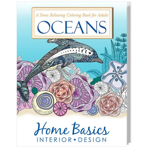 Adult Coloring Book, Oceans Theme
