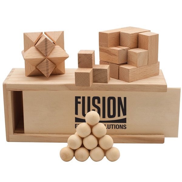 Wooden Puzzle 3-in-1 Boxed Set